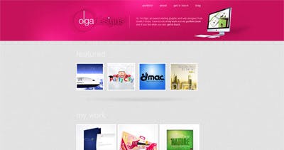 Olga Designs Website Screenshot