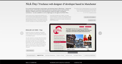 Nick Day Website Screenshot
