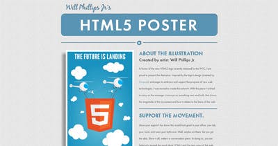 HTML5 Poster Website Screenshot