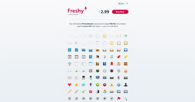 Freshy Icons Website Screenshot