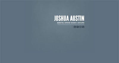 Joshua Austin Website Screenshot