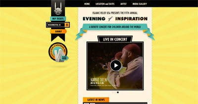 Evening of Inspiration 2010 Website Screenshot