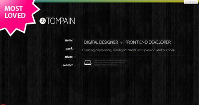 Tom Pain Website Screenshot
