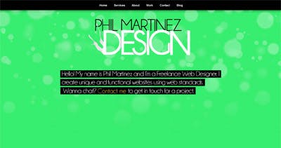 Phil Martinez Website Screenshot