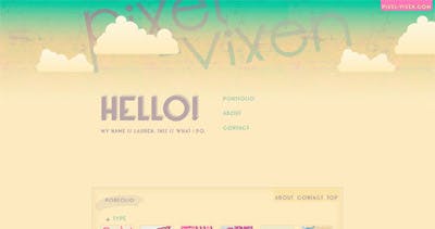 Pixel Vixen Website Screenshot