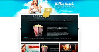Killer Beach Website Screenshot