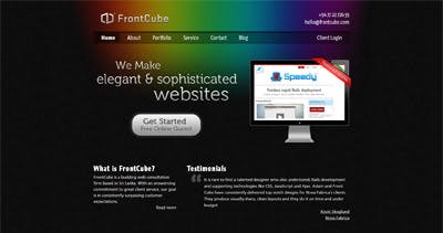 FrontCube Website Screenshot