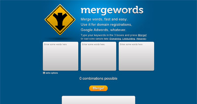 Merge Words Website Screenshot