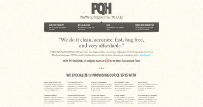 PQH Website Screenshot