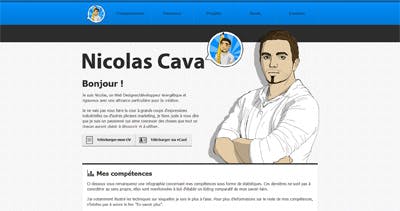 Nicolas Cava Website Screenshot