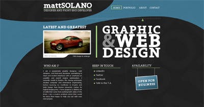 mattSOLANO Website Screenshot