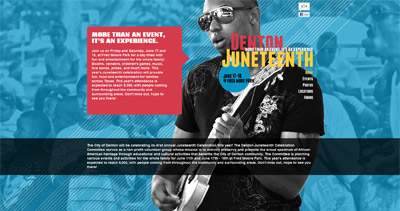 Denton Juneteenth 2011 Website Screenshot