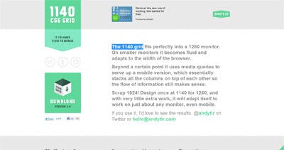 The 1140px grid Website Screenshot