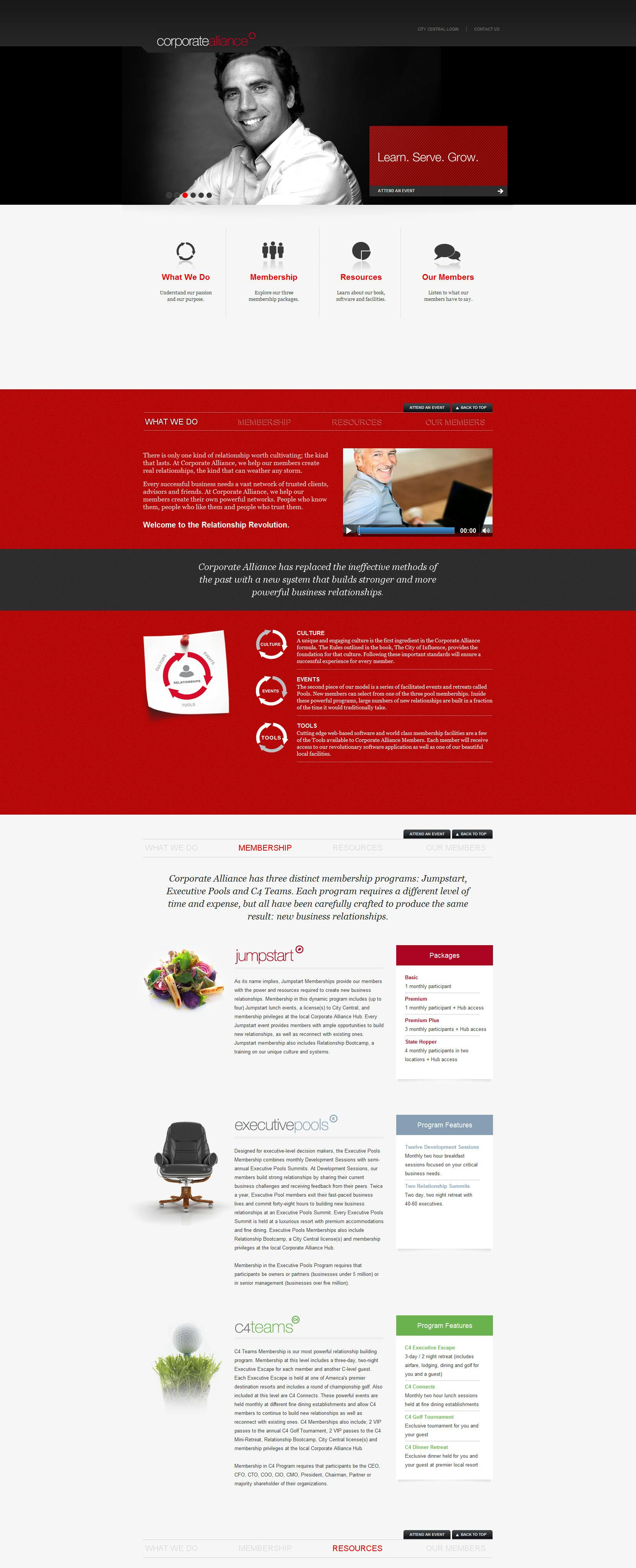 Corporate Alliance Website Screenshot