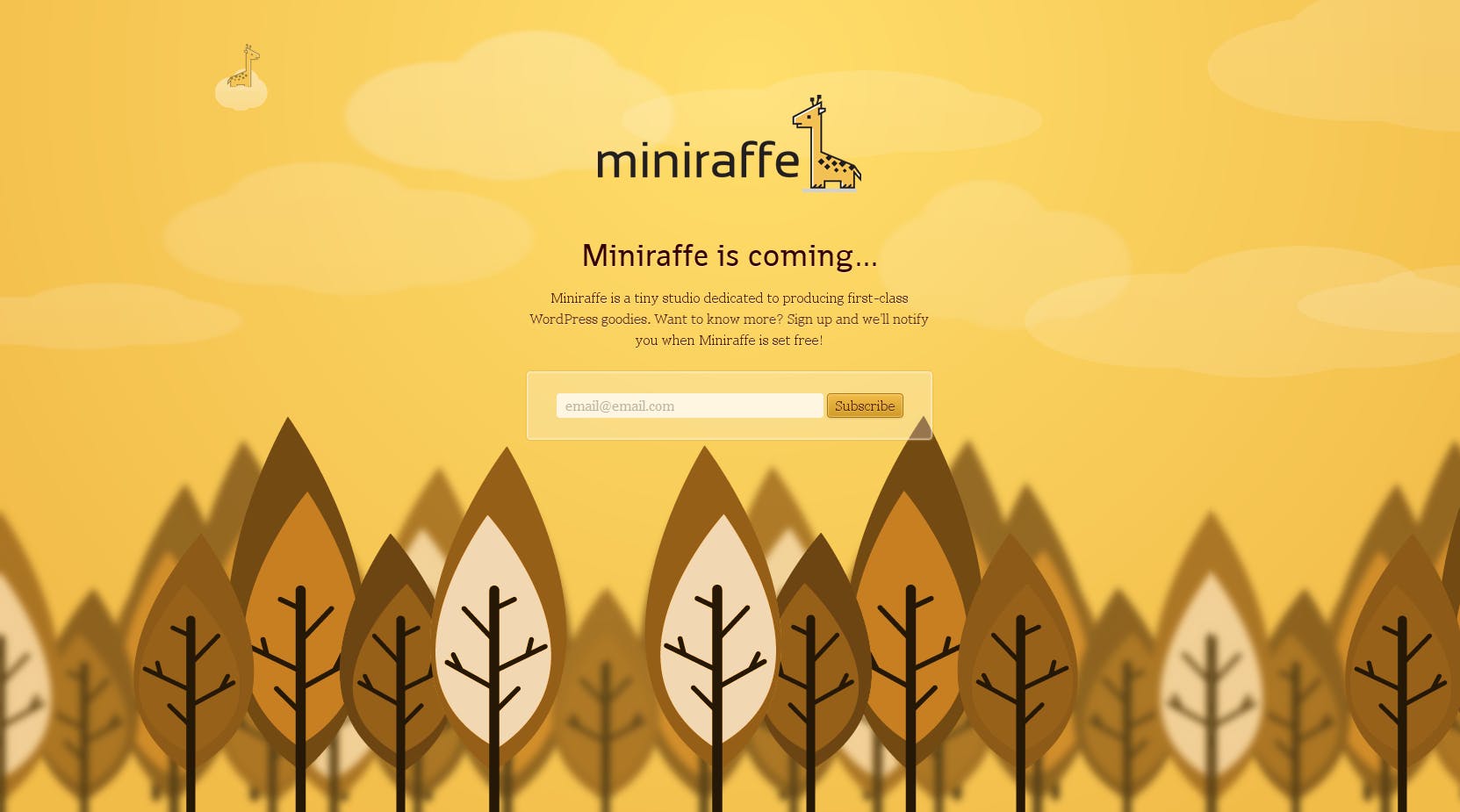 Miniraffe Website Screenshot