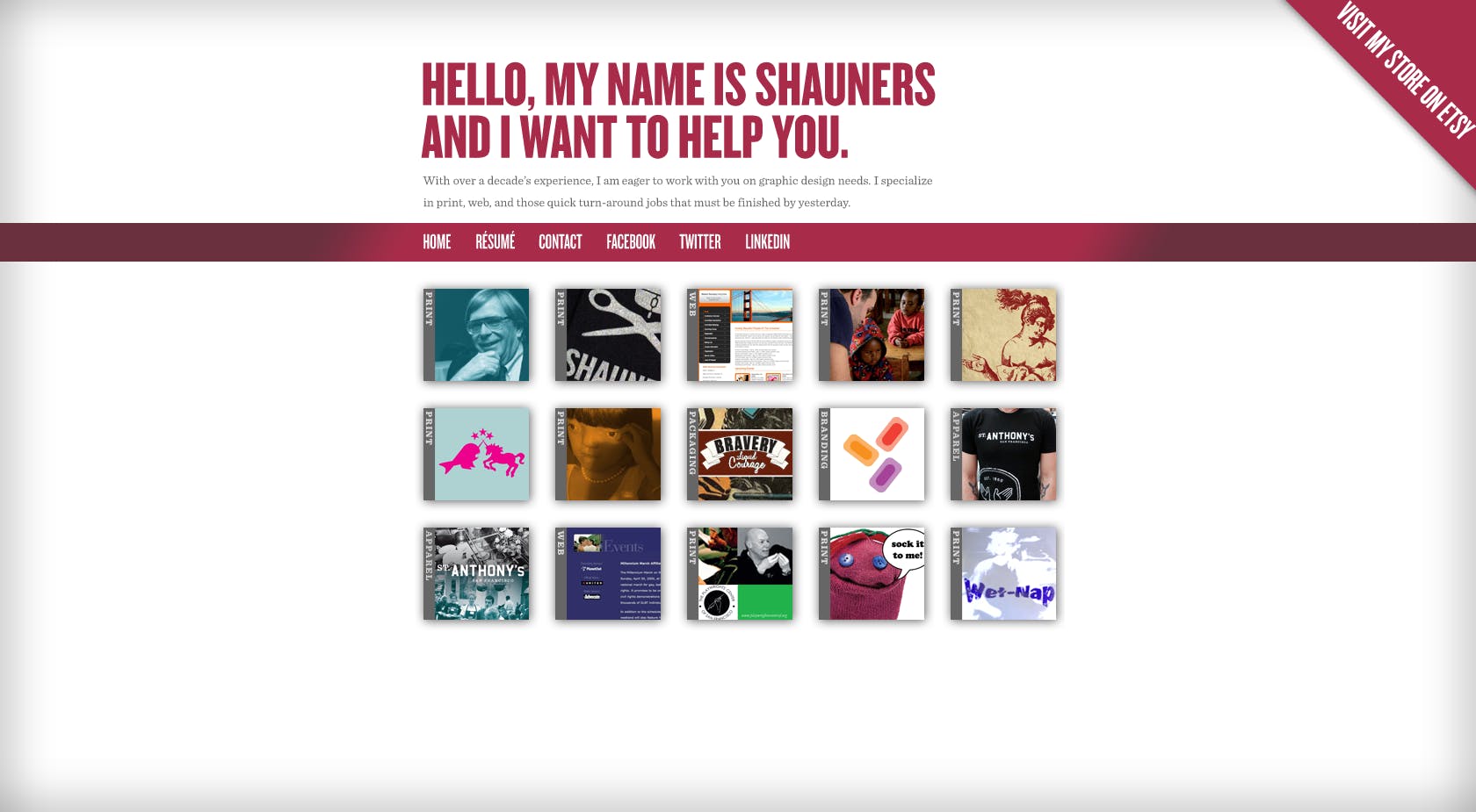 Shaun Osburn Website Screenshot