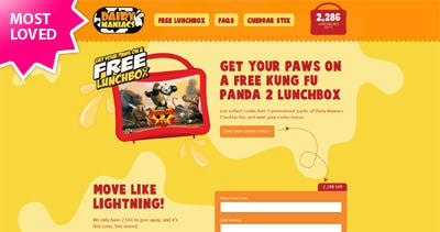 Free Kung Fu Panda 2 Lunchbox Website Screenshot