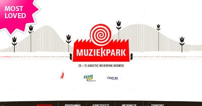 Muziekpark 2011 Website Screenshot
