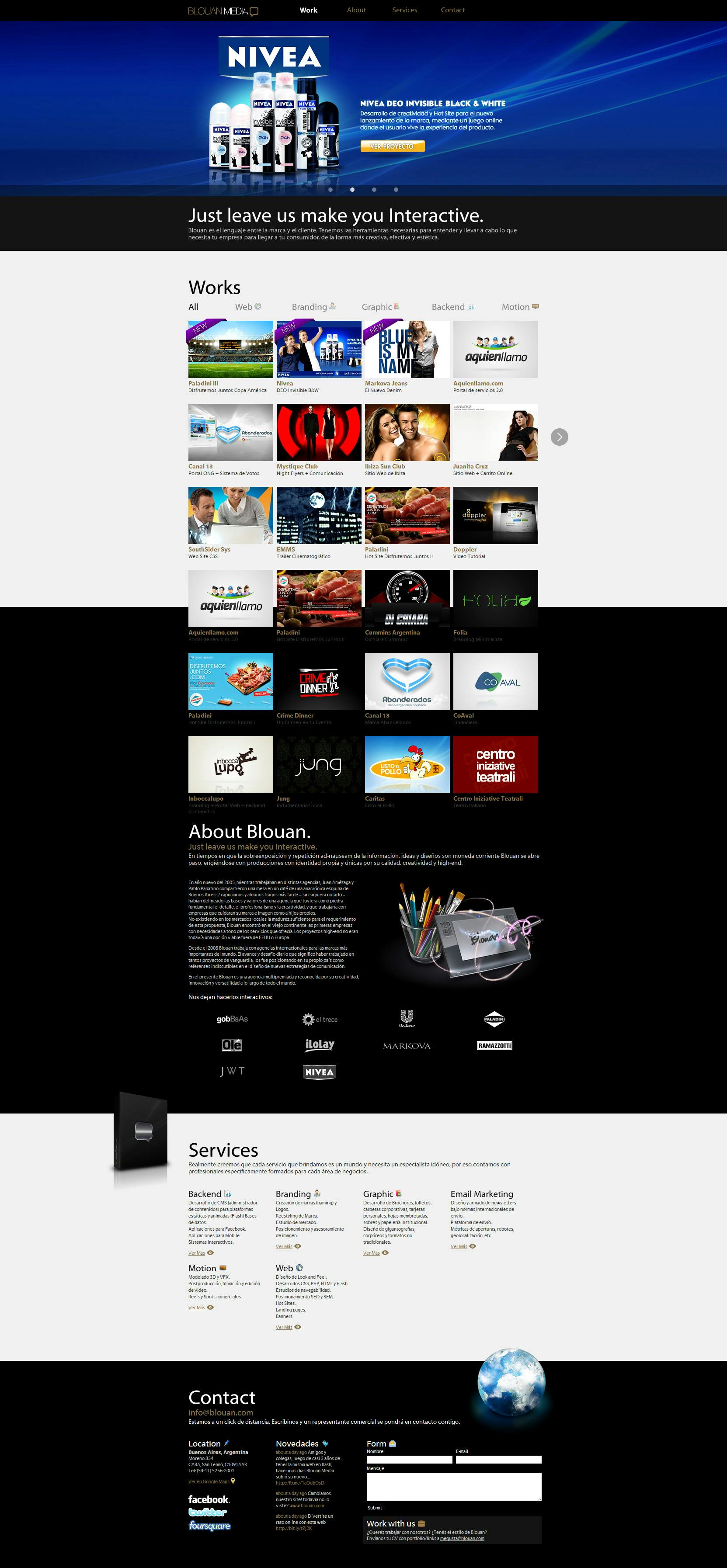 Blouan Agencia Website Screenshot