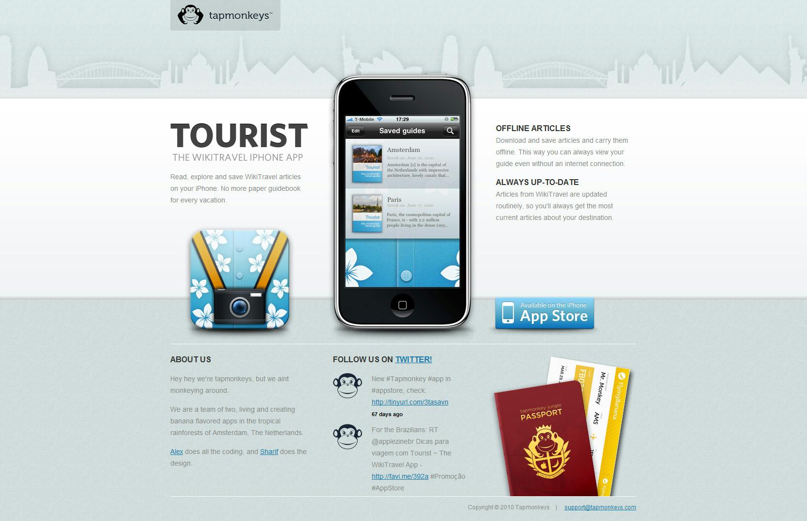 Tourist Website Screenshot