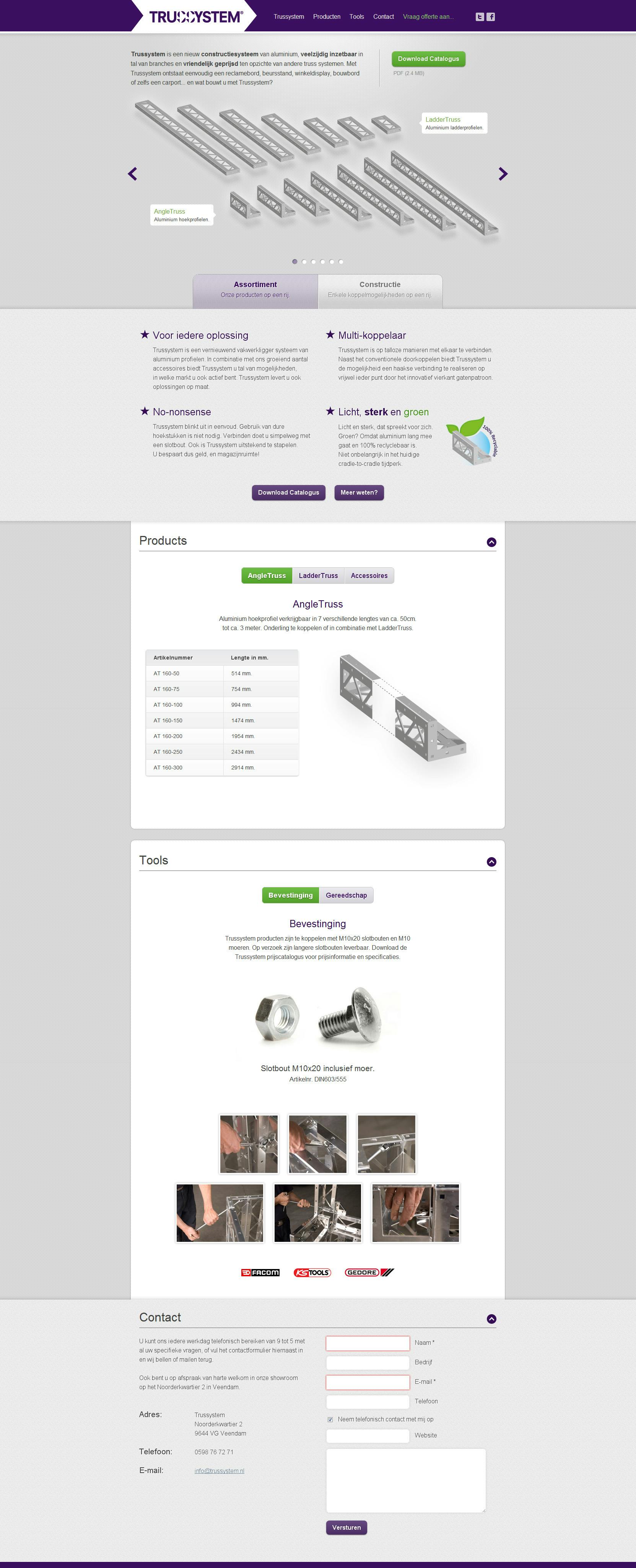 Trussystem Website Screenshot