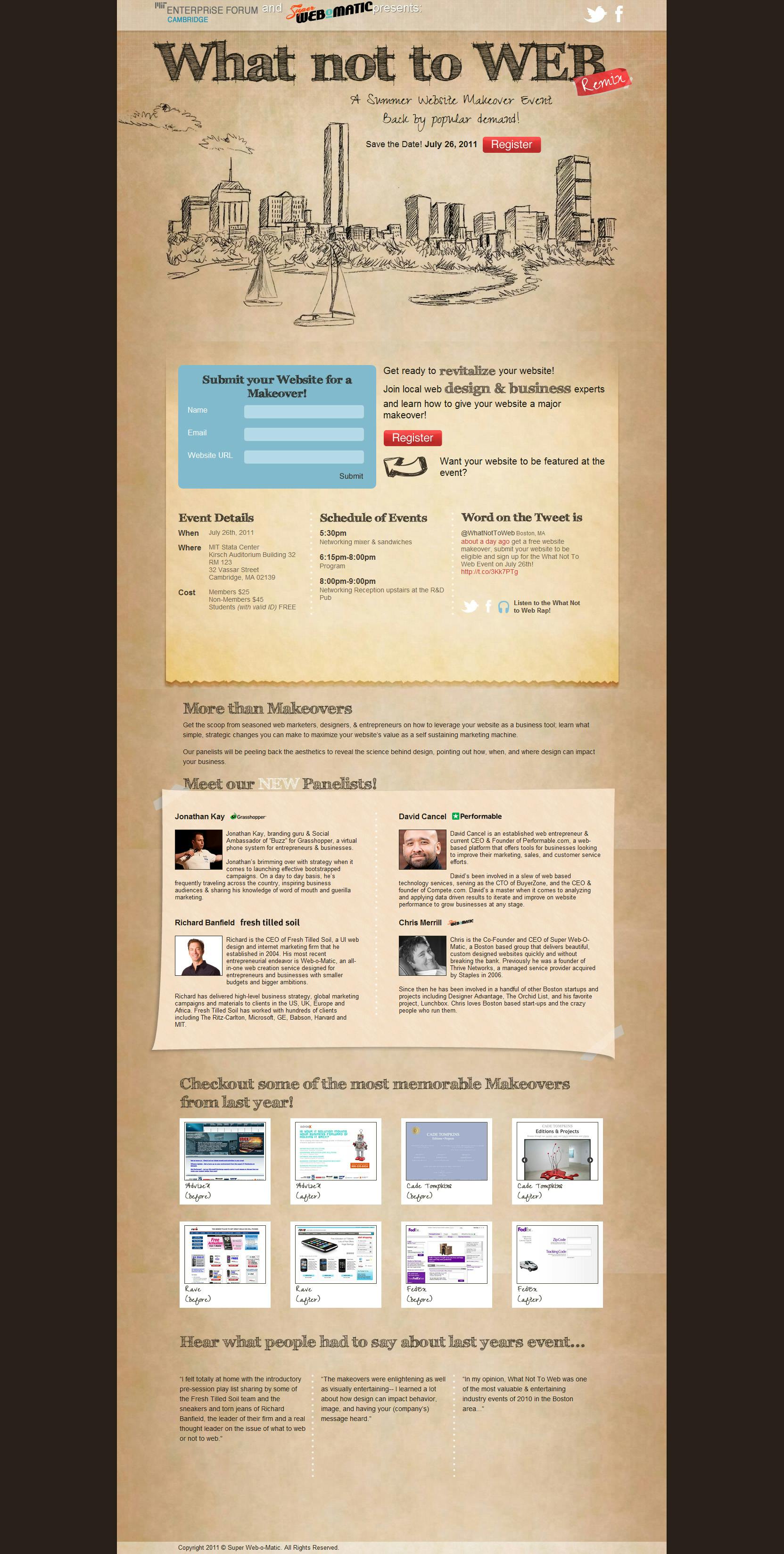 What Not to Web Website Screenshot