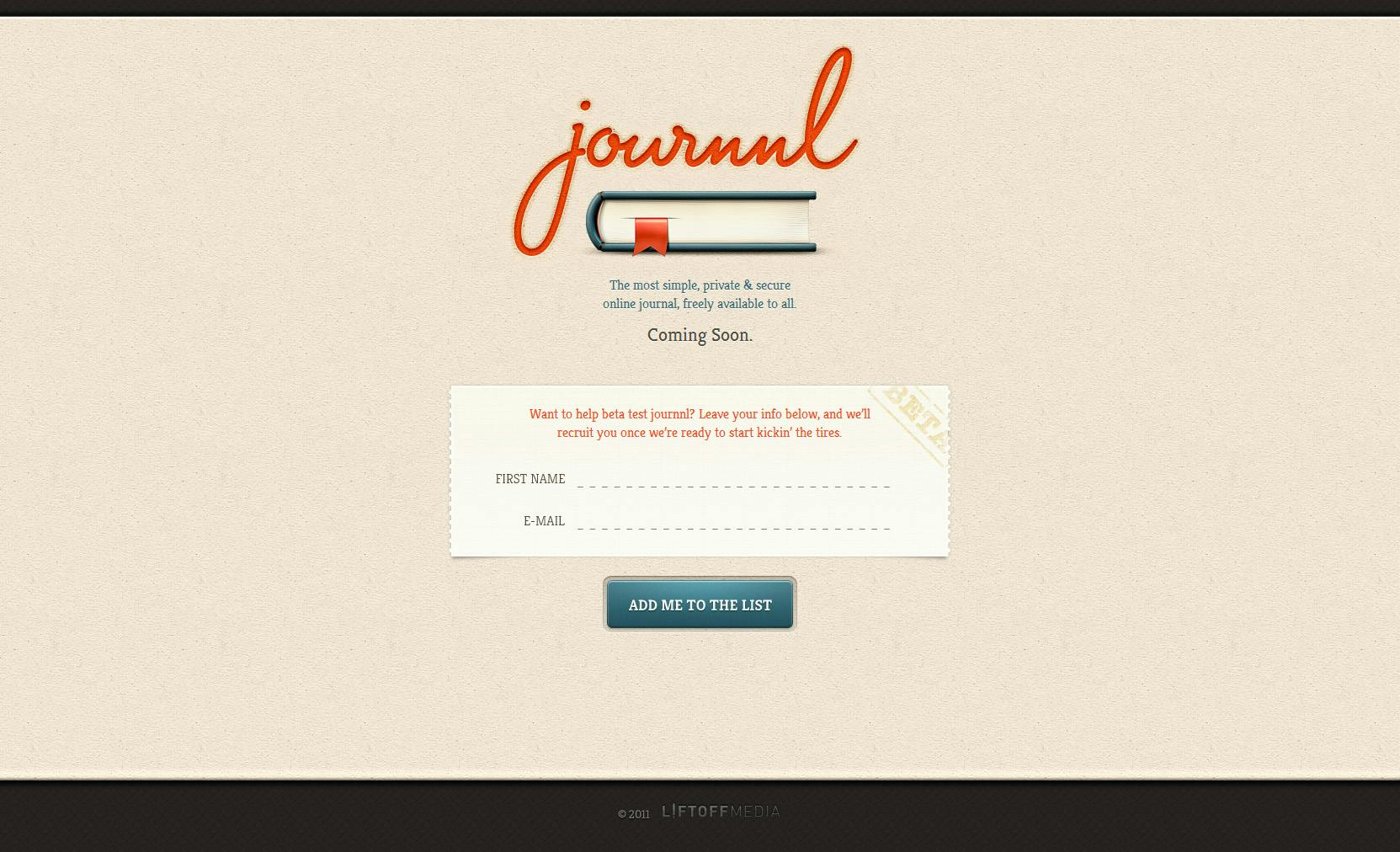 Journnl Website Screenshot