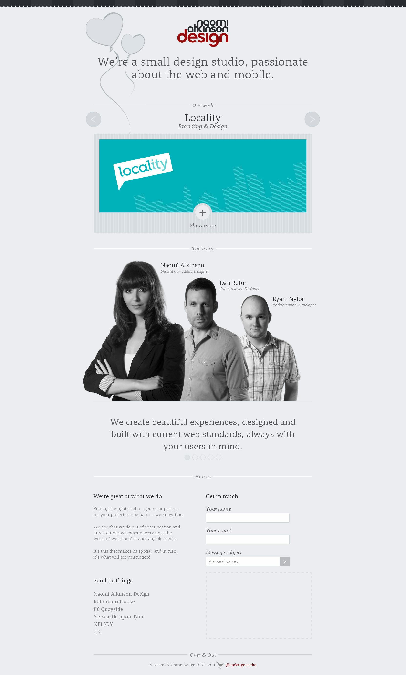 Naomi Atkinson Design Website Screenshot