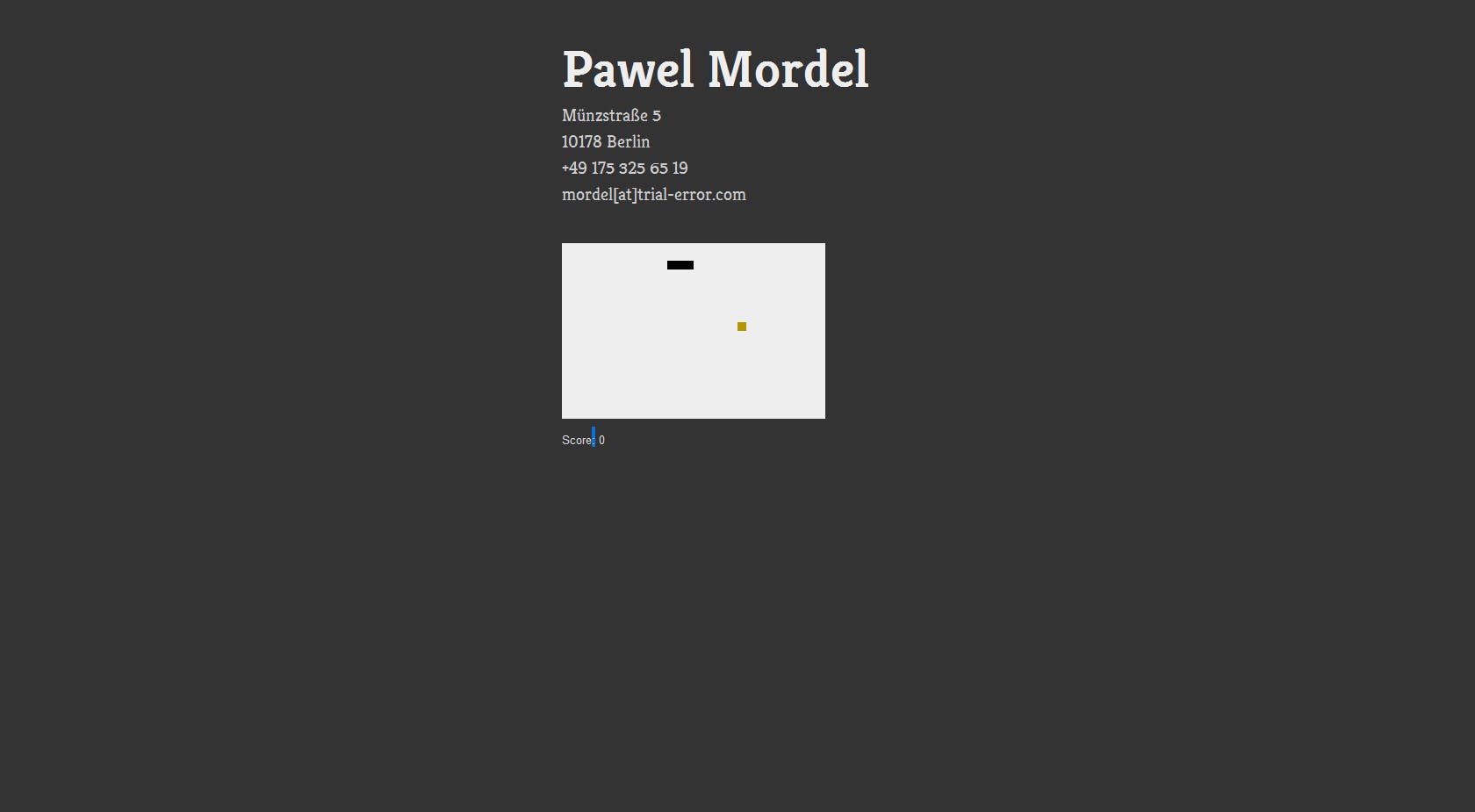 Pawel Mordel Website Screenshot