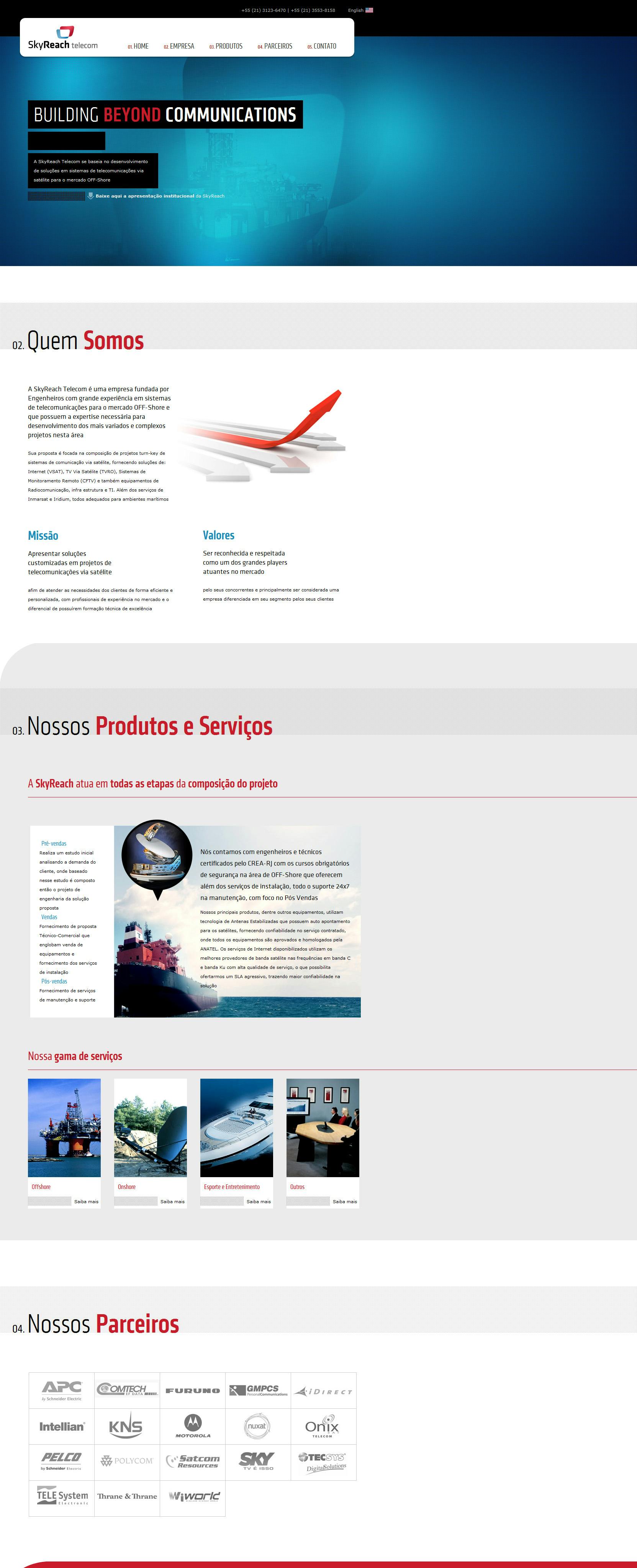 SkyReach telecom Website Screenshot