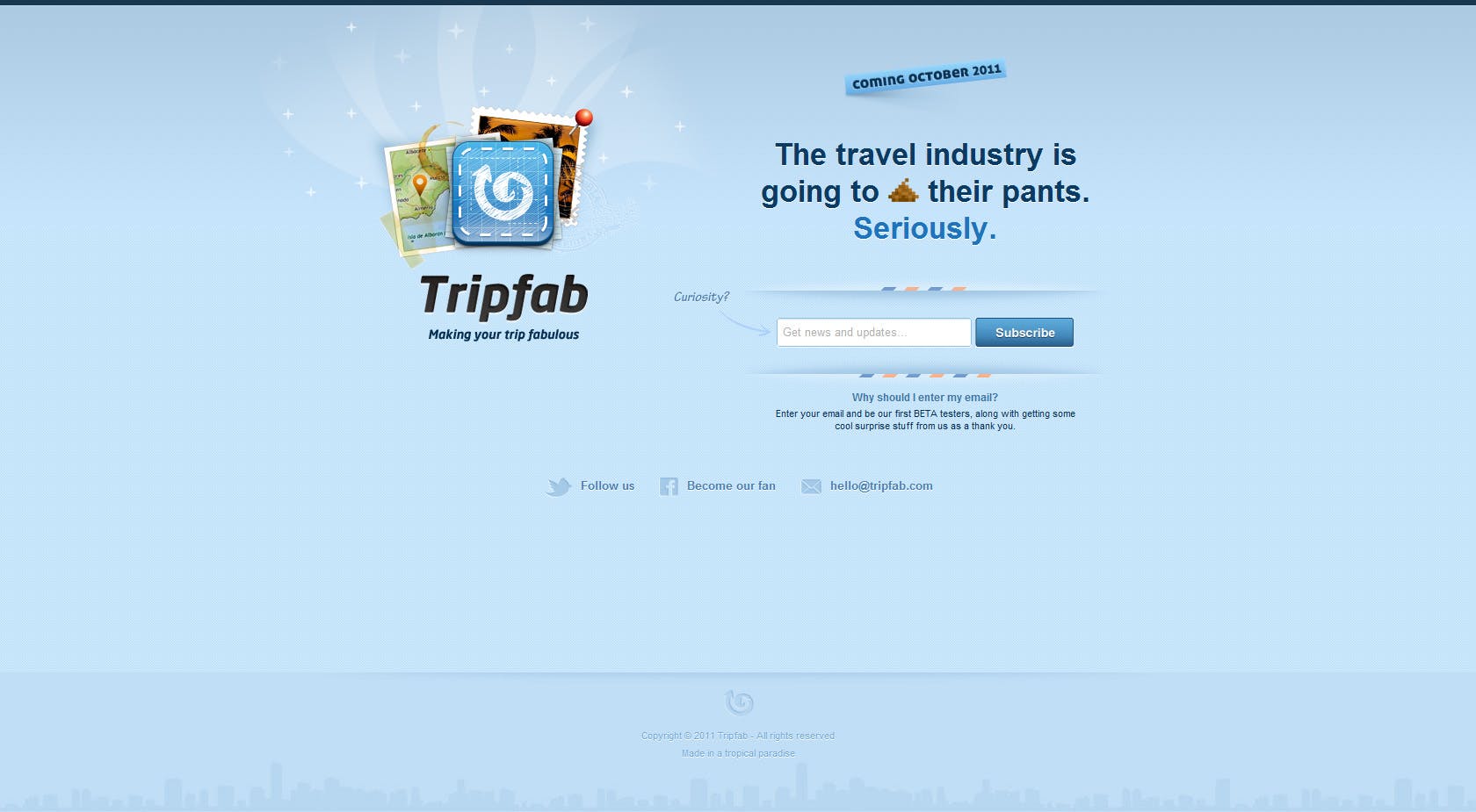 Tripfab Website Screenshot