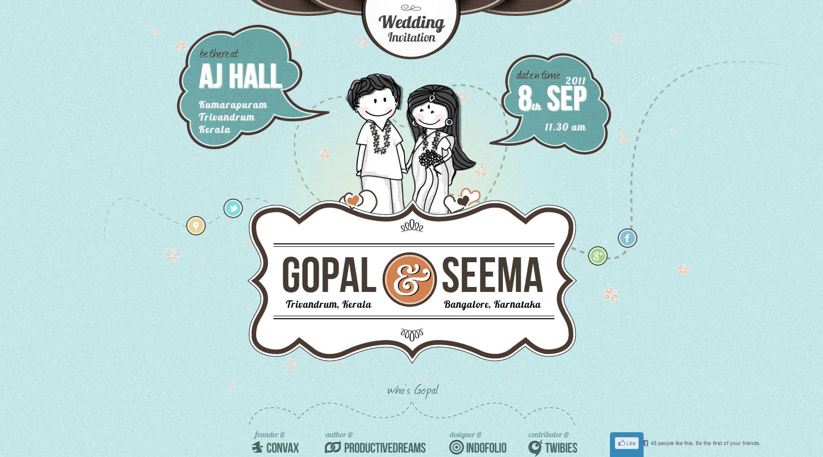 Gopal and Seema Website Screenshot