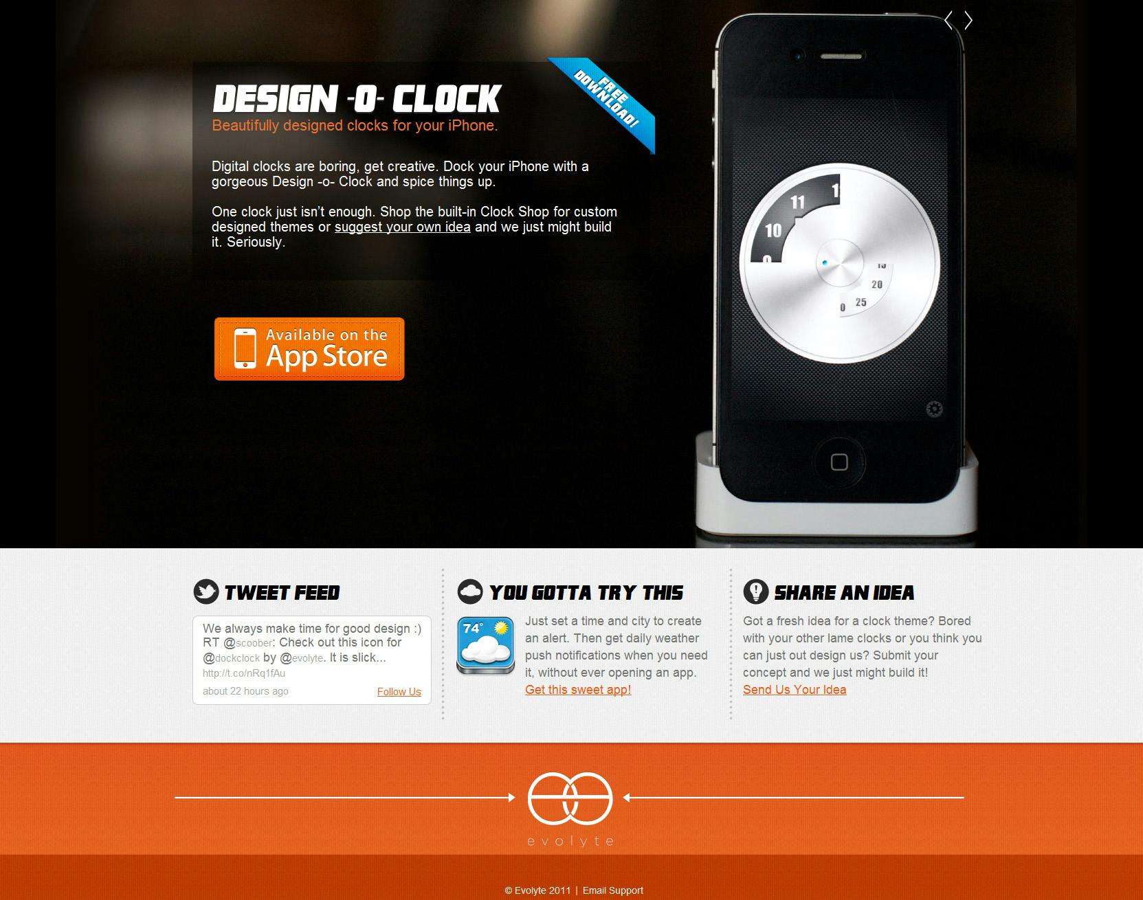 Design O’Clock Website Screenshot