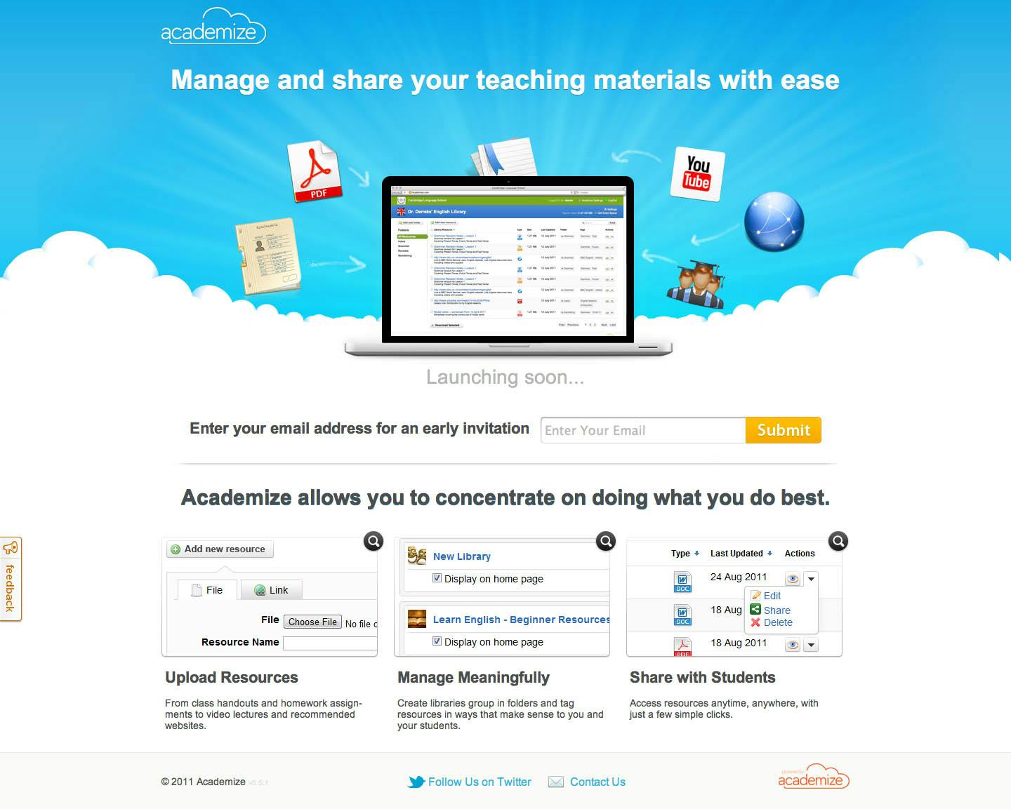 Academize Website Screenshot