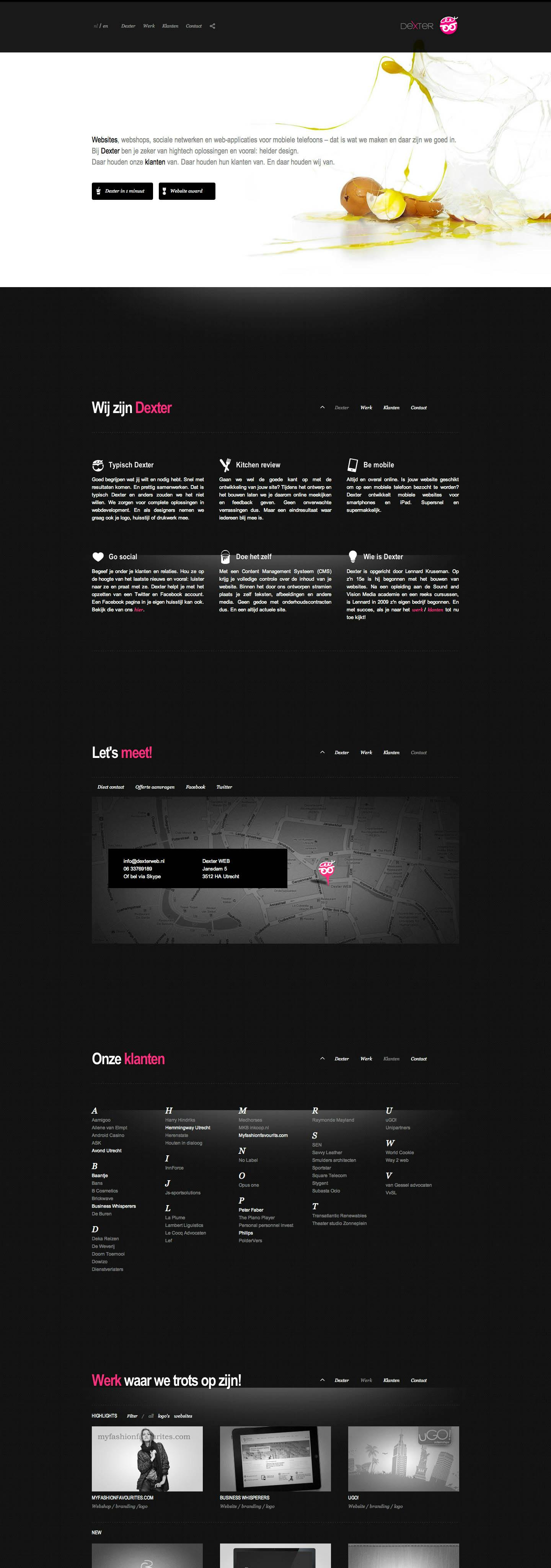 Dexter Website Screenshot