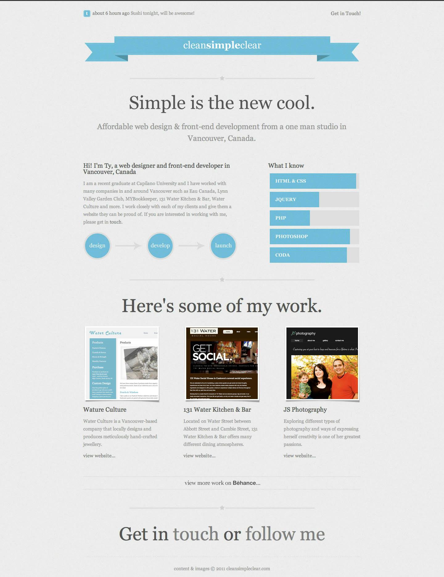 Clean Simple Clear Website Screenshot