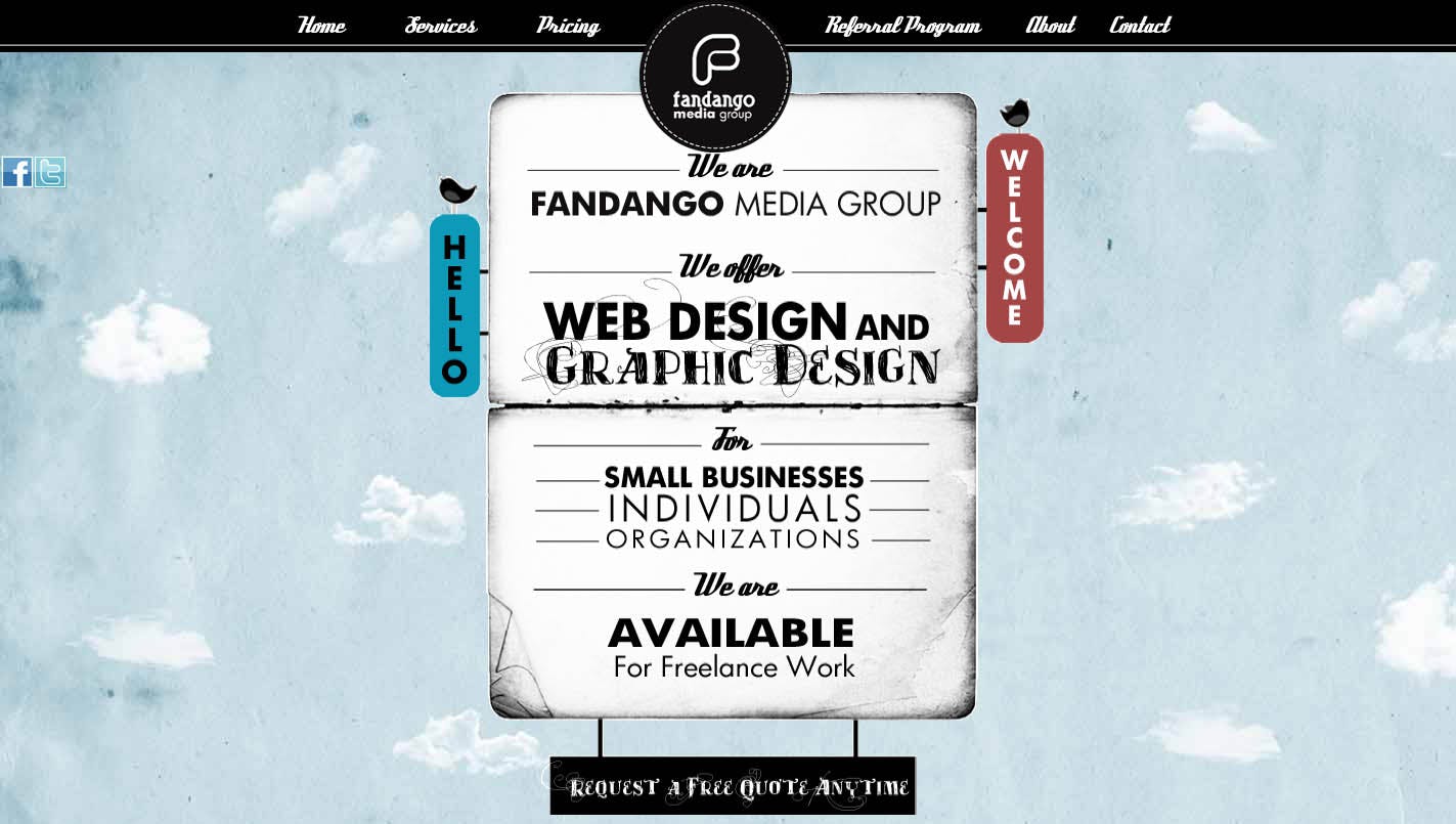 Fandango Media Group Website Screenshot