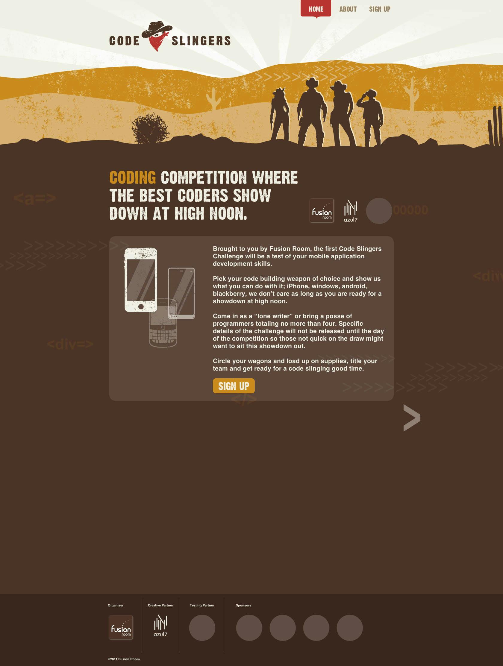 Code Slingers Challenge Website Screenshot