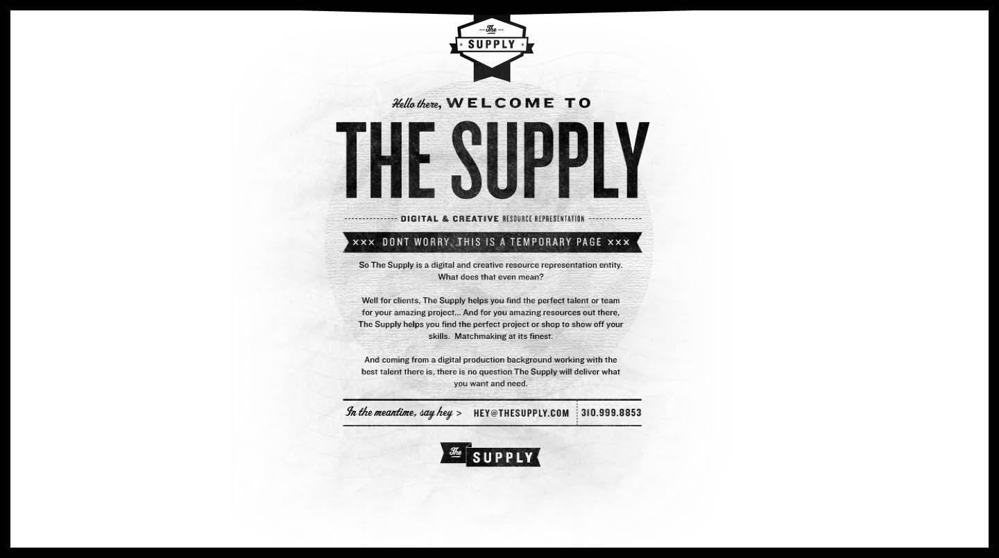 The Supply Website Screenshot