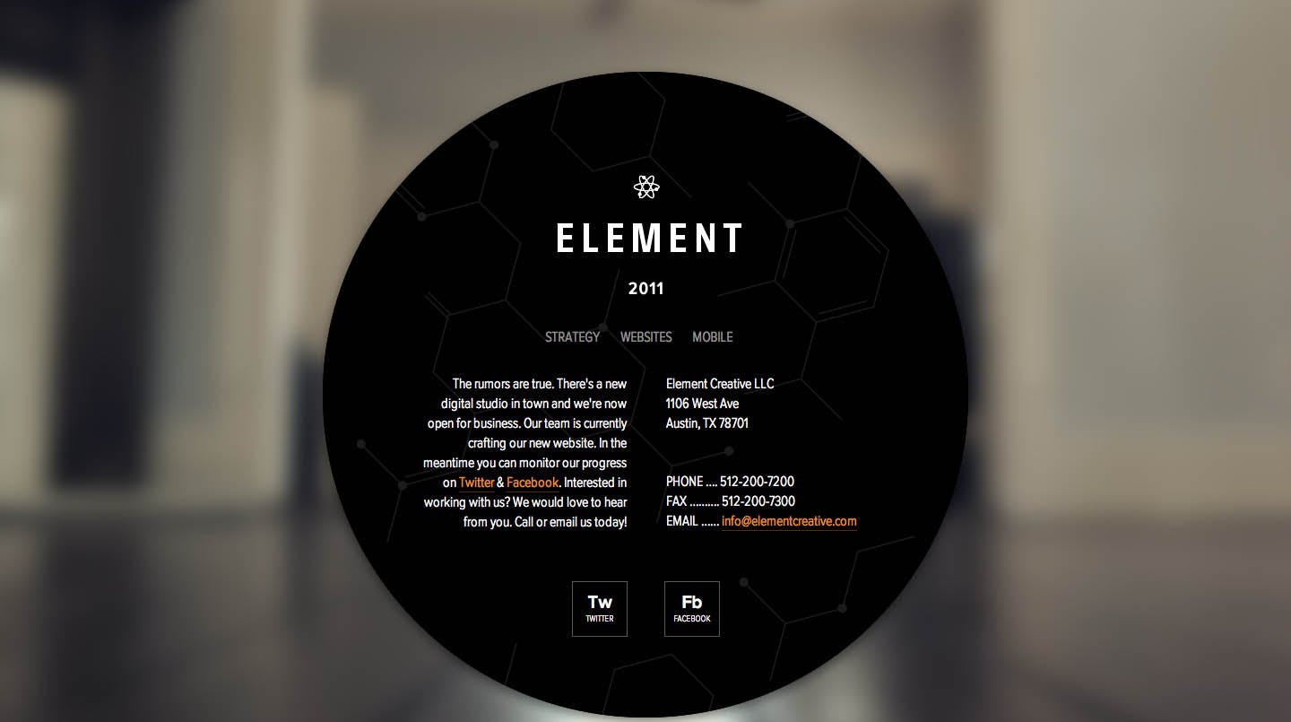 Element Website Screenshot