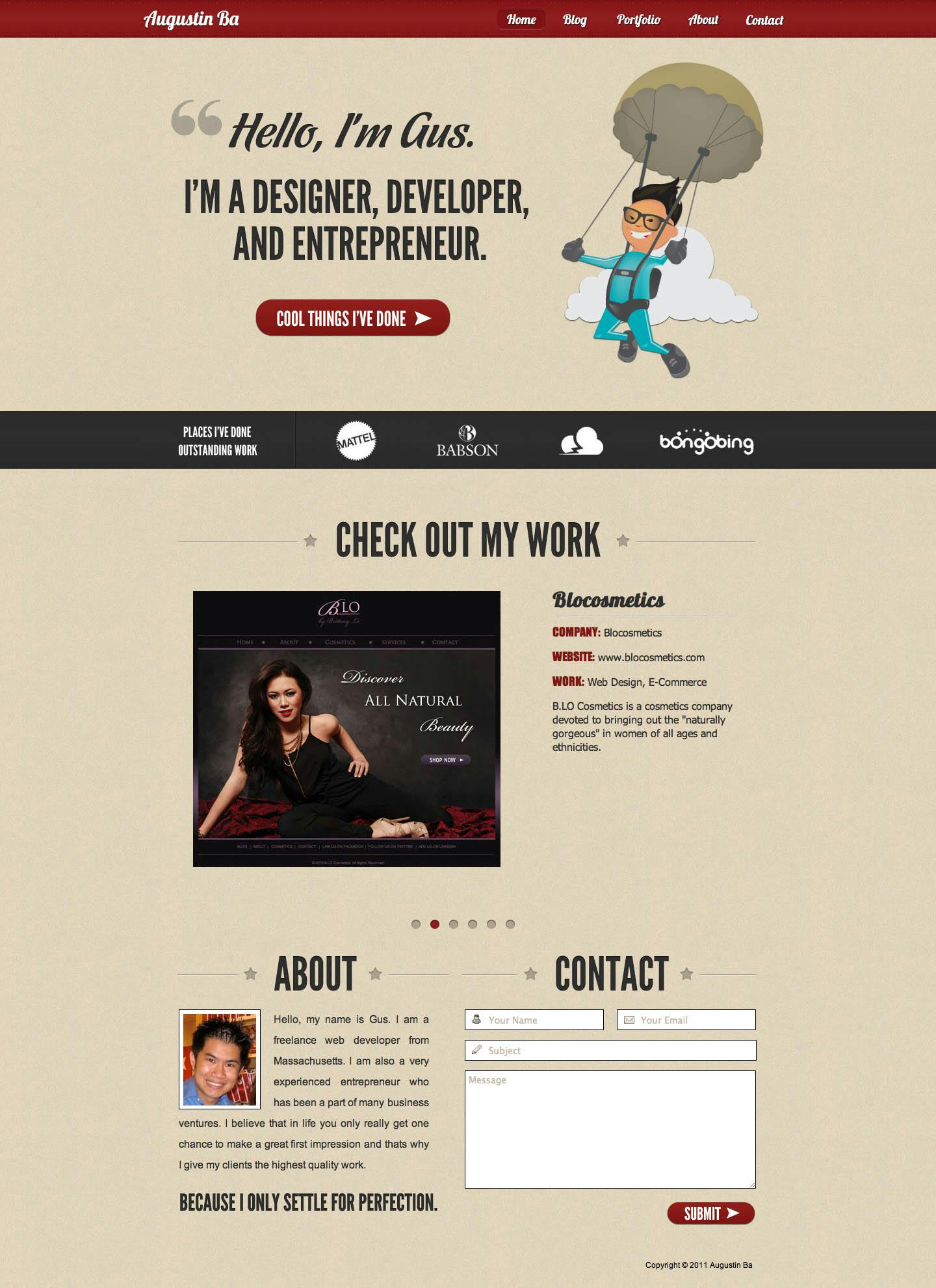 Augustin Ba Website Screenshot