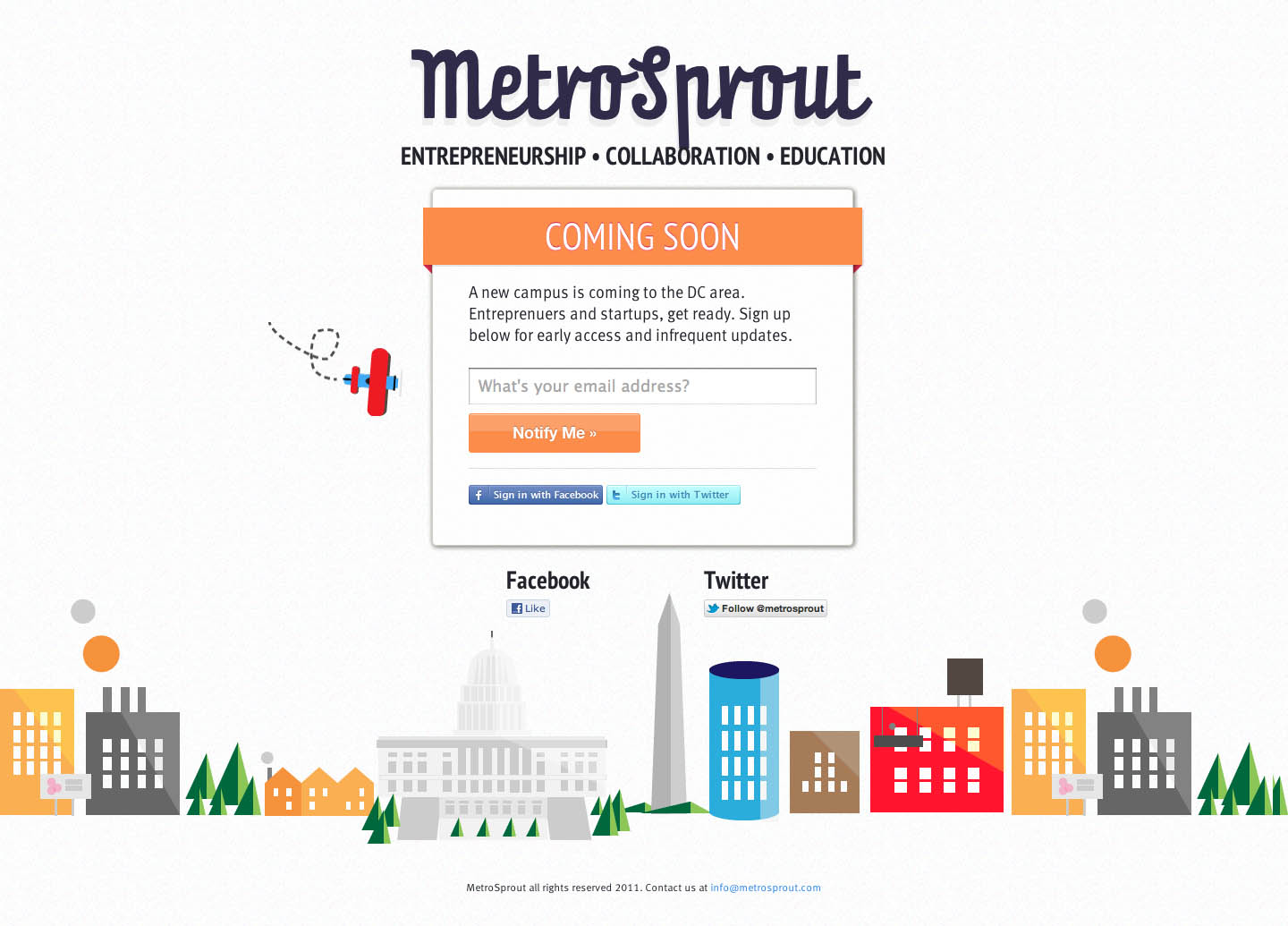 MetroSprout Website Screenshot