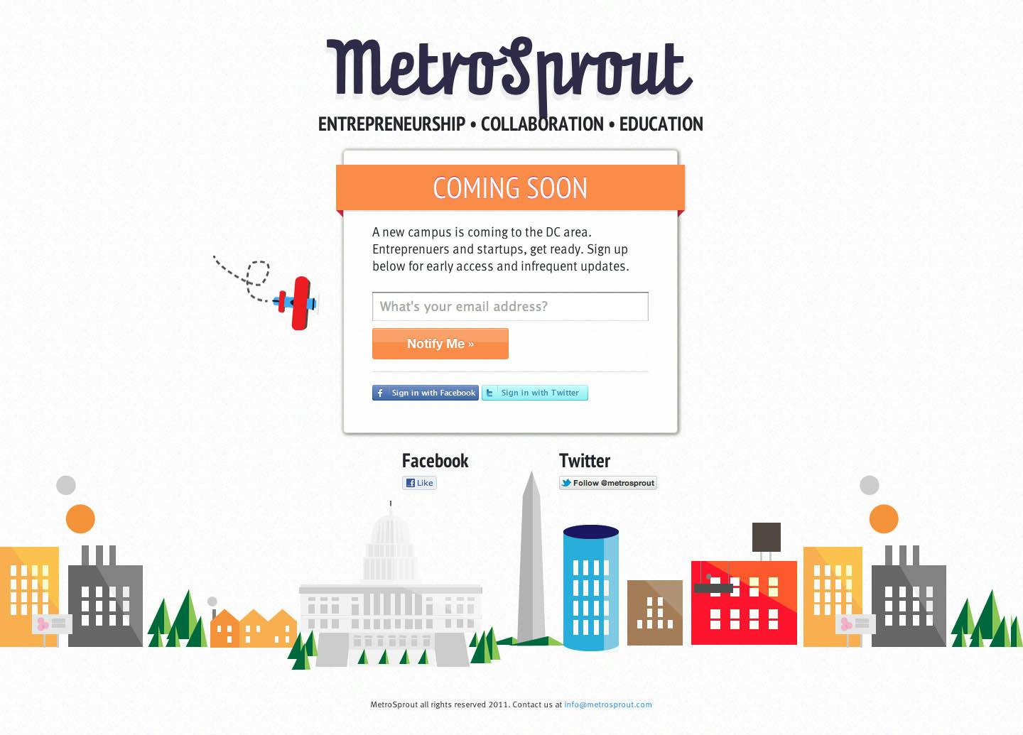 MetroSprout Website Screenshot