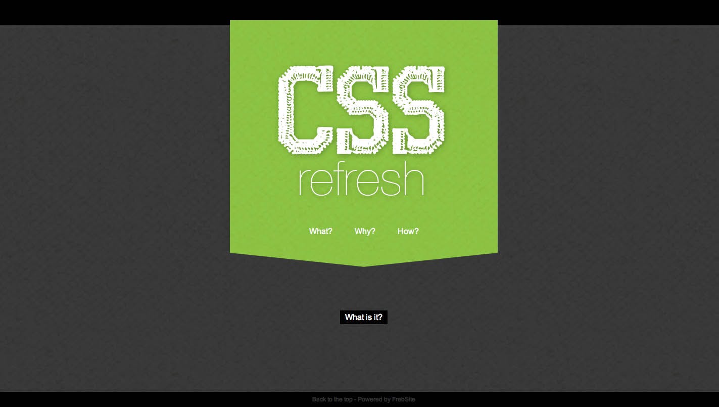 CSSrefresh Website Screenshot