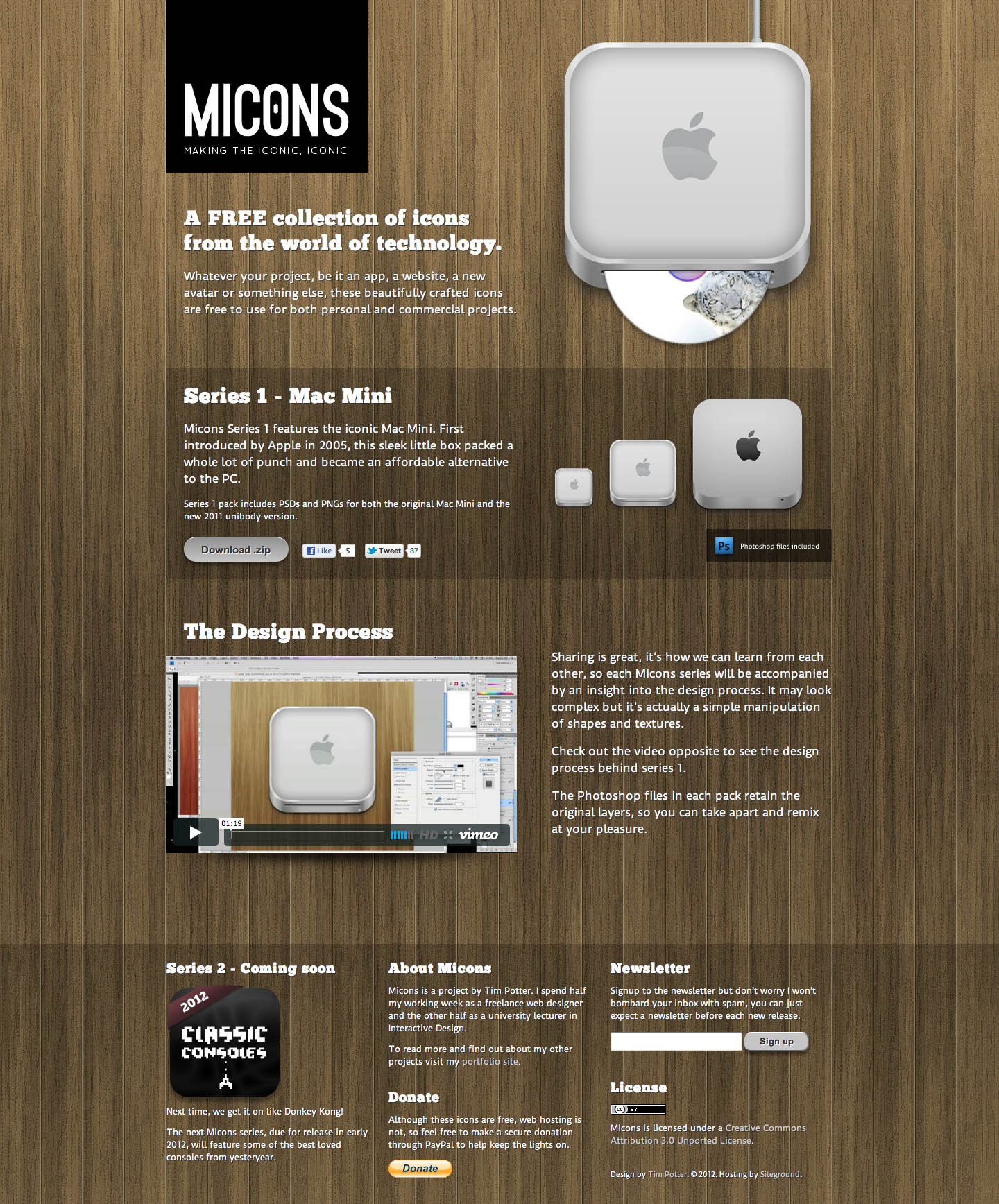 Micons Website Screenshot