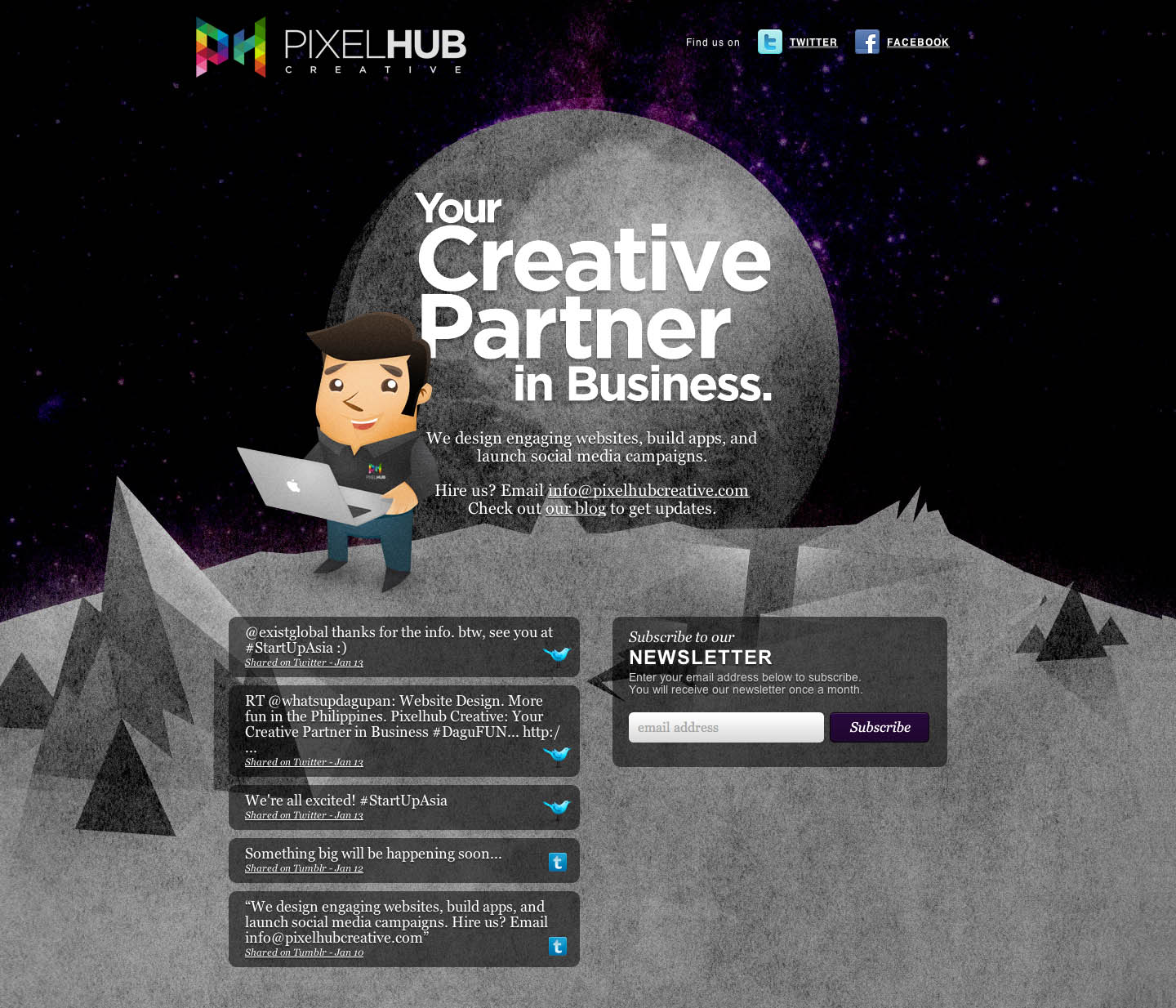 Pixelhub Creative Website Screenshot