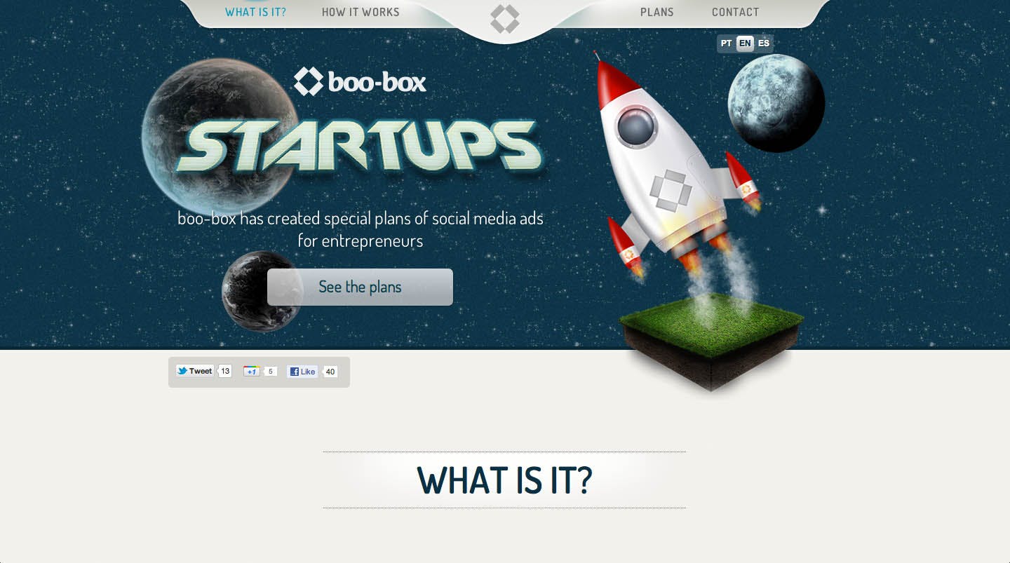 boo-box for startups Website Screenshot