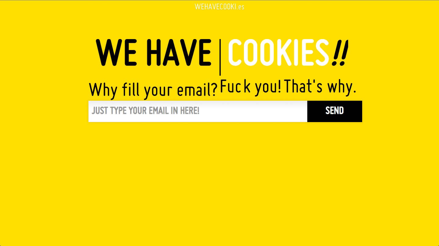 We Have Cookies Website Screenshot