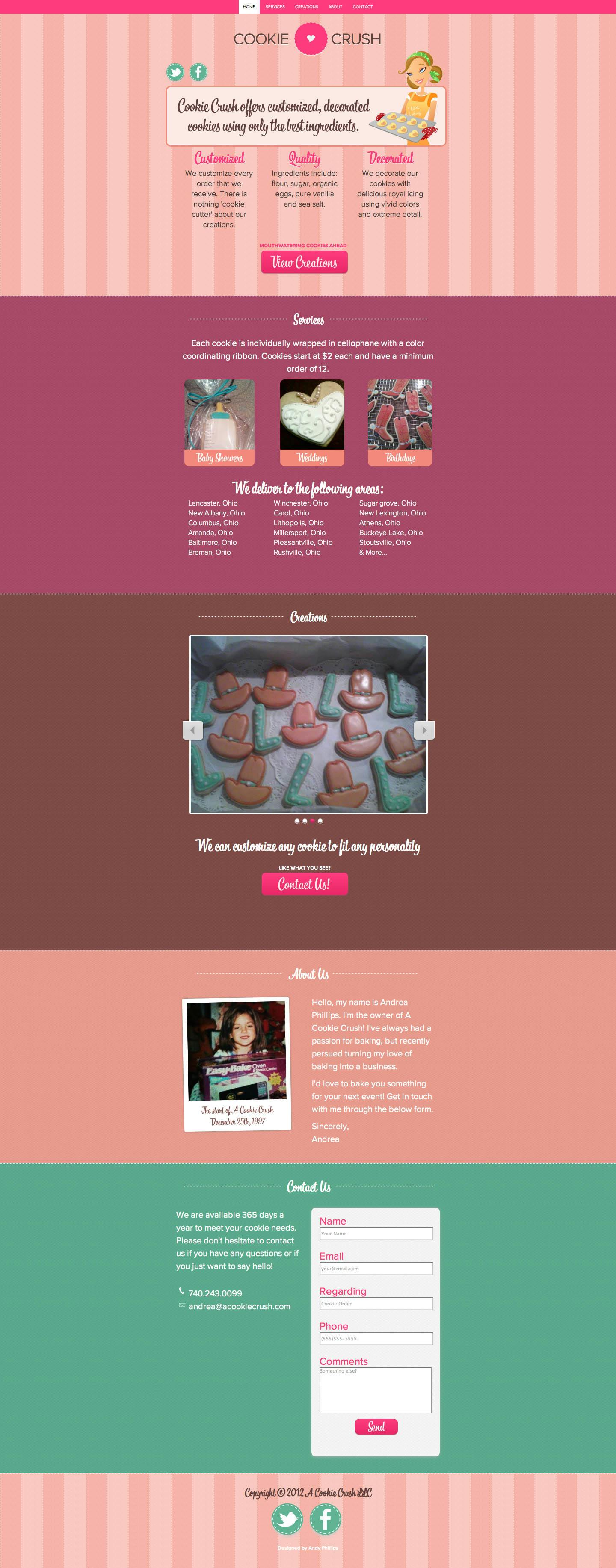 Cookie Crush Website Screenshot