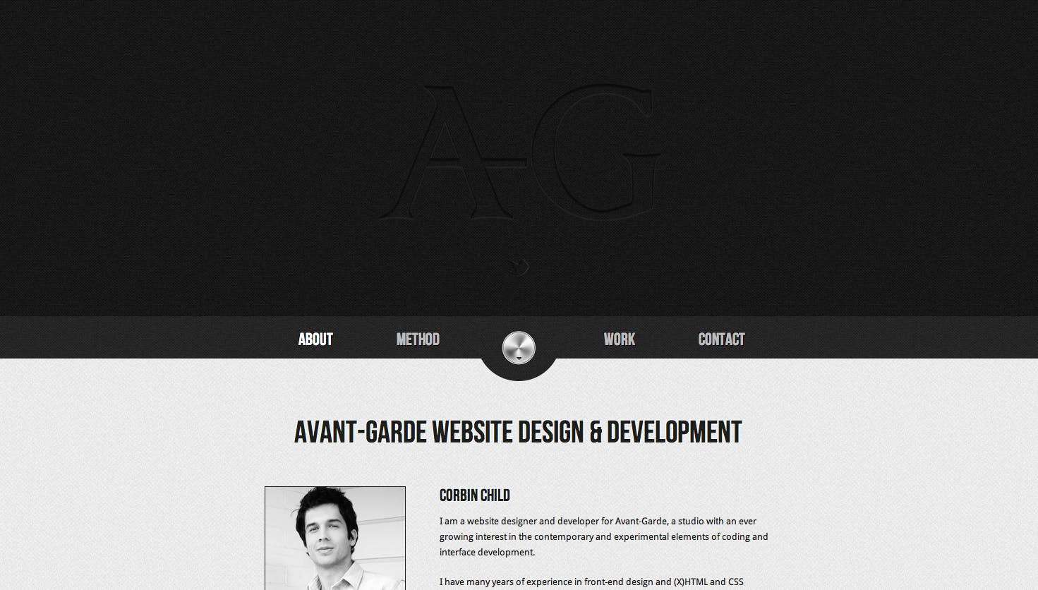 Avant-Garde Website Screenshot